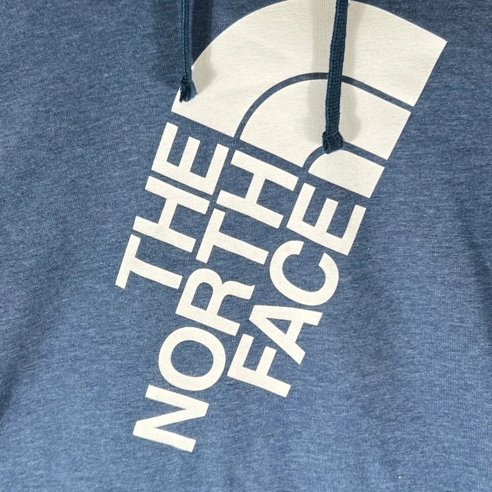 The North Face Pullover Hoodie Sweatshirt Mens Size M Blue Logo